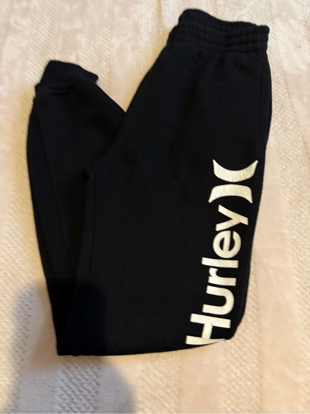 Hurley Black Sweat Joggers with White Side Logo